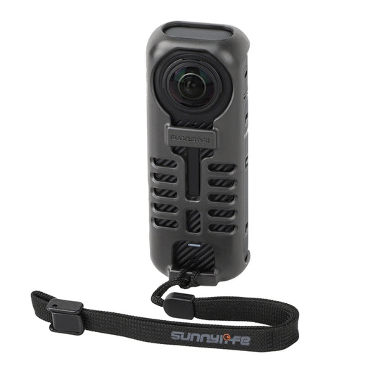 For Insta360 X4 Sunnylife Graphene Case High Thermal Conductivity Protective Case with Hand Strap (Black) by Sunnylife