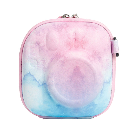 Painted EVA Hard Case PU Storage Bag for FUJIFILM Instax mini 7+/8/9/11/12/40(Blue Pink) by bashfashion