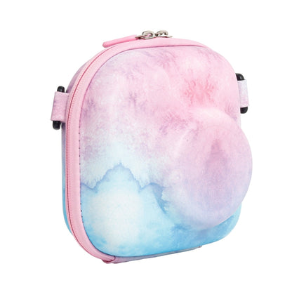Painted EVA Hard Case PU Storage Bag for FUJIFILM Instax mini 7+/8/9/11/12/40(Blue Pink) by bashfashion