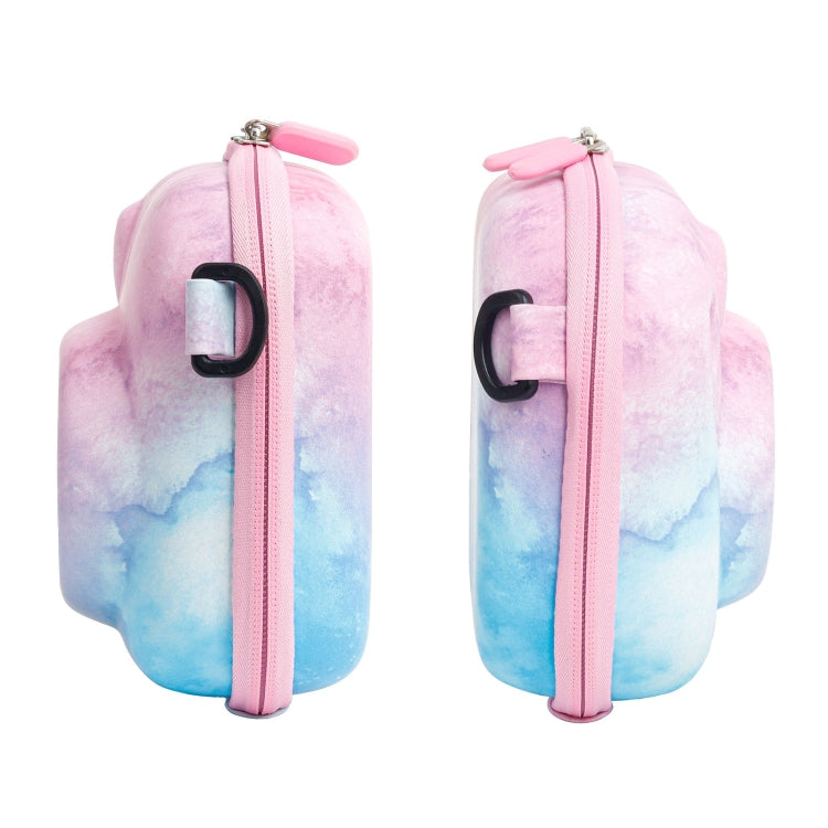 Painted EVA Hard Case PU Storage Bag for FUJIFILM Instax mini 7+/8/9/11/12/40(Blue Pink) by bashfashion