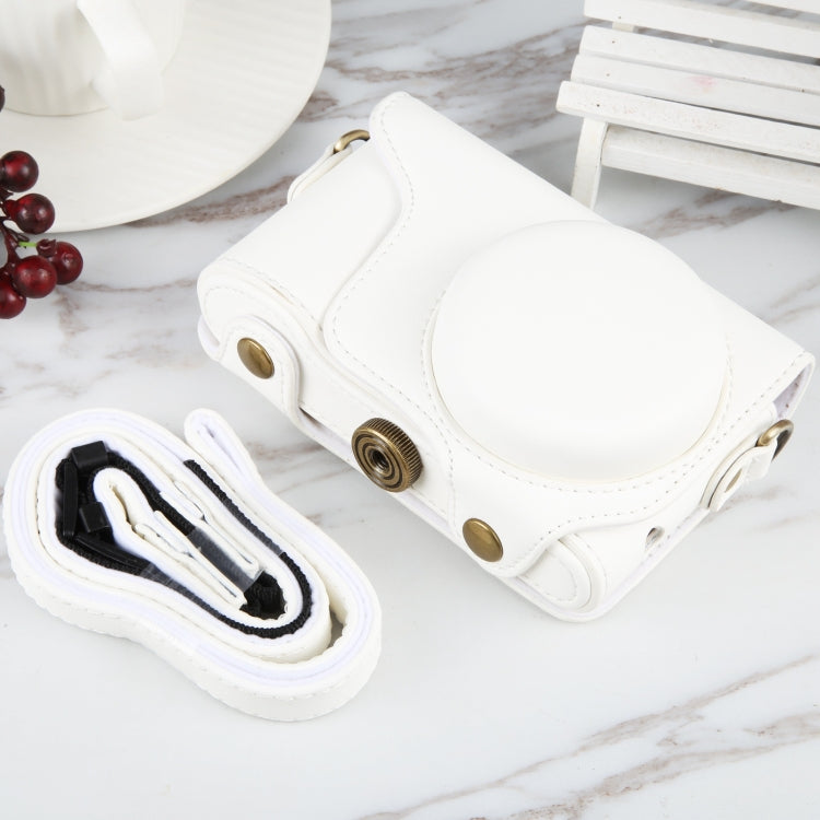 Full Body Camera PU Leather Case Bag with Strap for Samsung Galaxy Camera EK-GC100 / EK-GC110 / EK-GC200 (White) by bashfashion