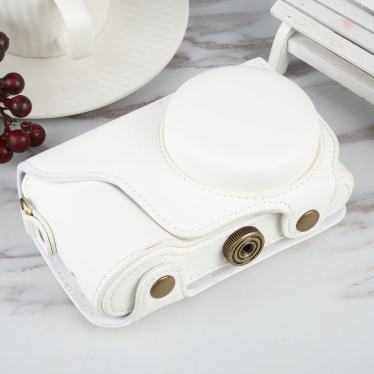 Full Body Camera PU Leather Case Bag with Strap for Samsung Galaxy Camera EK-GC100 / EK-GC110 / EK-GC200 (White) by bashfashion