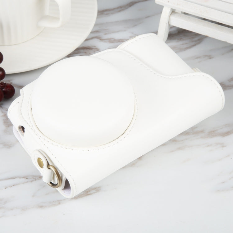 Full Body Camera PU Leather Case Bag with Strap for Samsung Galaxy Camera EK-GC100 / EK-GC110 / EK-GC200 (White) by bashfashion