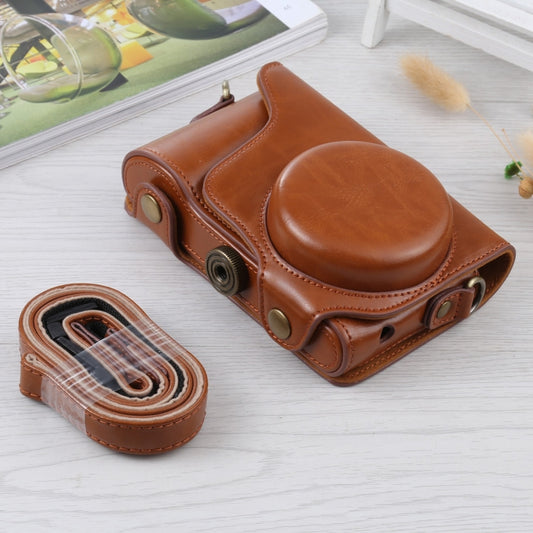Full Body Camera PU Leather Case Bag with Strap for Samsung Galaxy Camera EK-GC100 / EK-GC110 / EK-GC200(Brown) by bashfashion