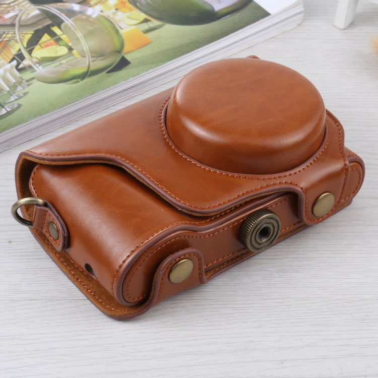 Full Body Camera PU Leather Case Bag with Strap for Samsung Galaxy Camera EK-GC100 / EK-GC110 / EK-GC200(Brown) by bashfashion