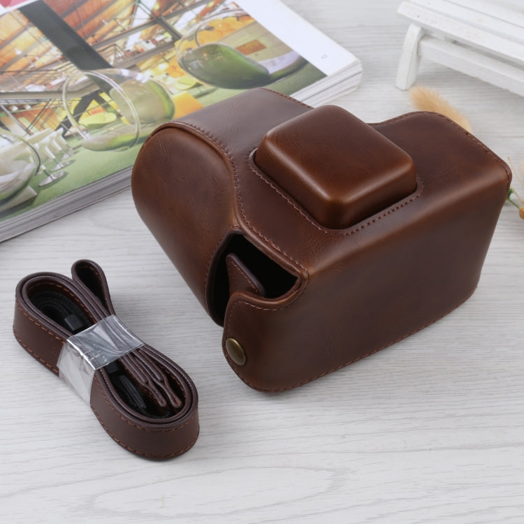 Full Body Camera PU Leather Case Bag with Strap for Olympus E-PL3 / E-PM1 (Coffee) by bashfashion