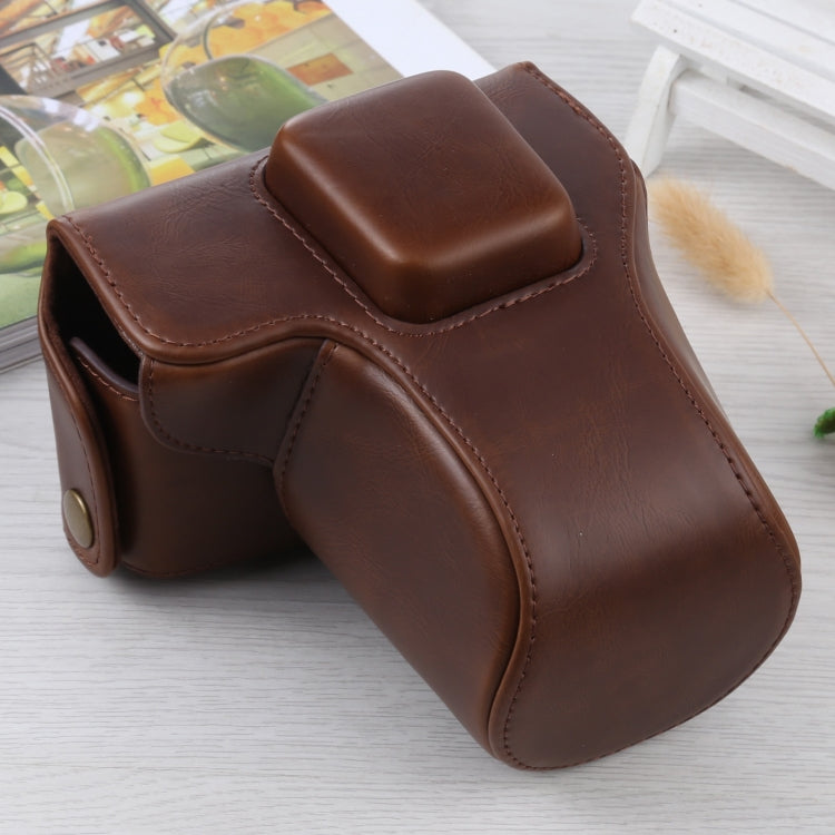 Full Body Camera PU Leather Case Bag with Strap for Olympus E-PL3 / E-PM1 (Coffee) by bashfashion