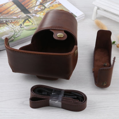 Full Body Camera PU Leather Case Bag with Strap for Olympus E-PL3 / E-PM1 (Coffee) by bashfashion