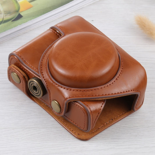 Full Body Camera PU Leather Case Bag for Sony ZV-1(Brown) by bashfashion