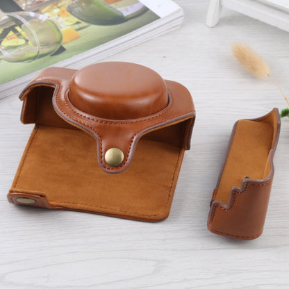 Full Body Camera PU Leather Case Bag for Sony ZV-1(Brown) by bashfashion