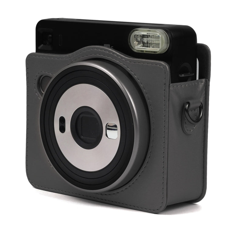 Pearly Lustre PU Leather Case Bag for FUJIFILM Instax SQUARE SQ6 Camera, with Adjustable Shoulder Strap(Black) by bashfashion