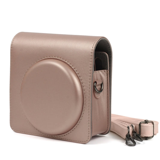 Pearly Lustre PU Leather Case Bag for FUJIFILM Instax SQUARE SQ6 Camera, with Adjustable Shoulder Strap(Light Brown) by bashfashion