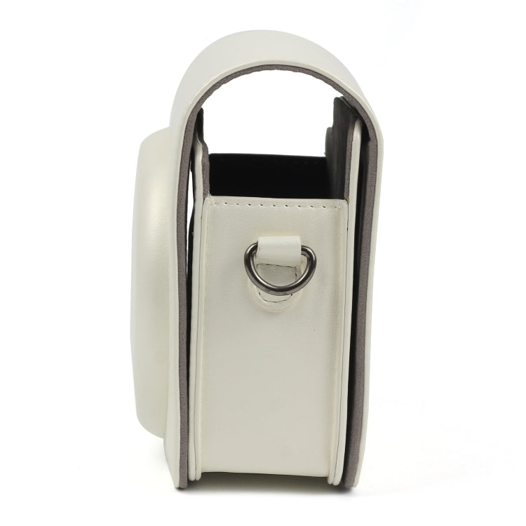 Pearly Lustre PU Leather Case Bag for FUJIFILM Instax SQUARE SQ6 Camera, with Adjustable Shoulder Strap(White) by bashfashion