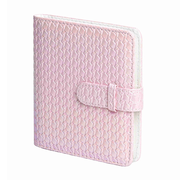 For FUJIFILM instax mini 12 Colorful Woven Leather Case Full Body Camera Bag + Photo Album with Strap (Pink) by bashfashion