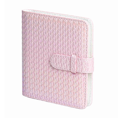 For FUJIFILM instax mini 12 Colorful Woven Leather Case Full Body Camera Bag + Photo Album with Strap (Pink) by bashfashion