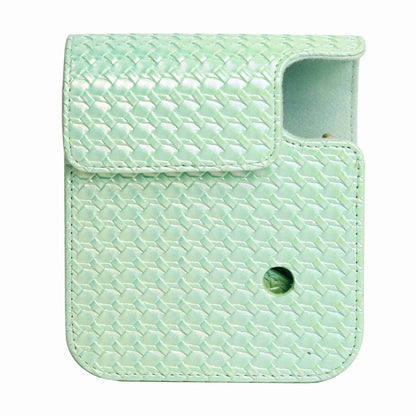 For FUJIFILM instax mini 12 Colorful Woven Leather Case Full Body Camera Bag + Photo Album with Strap (Green) by bashfashion