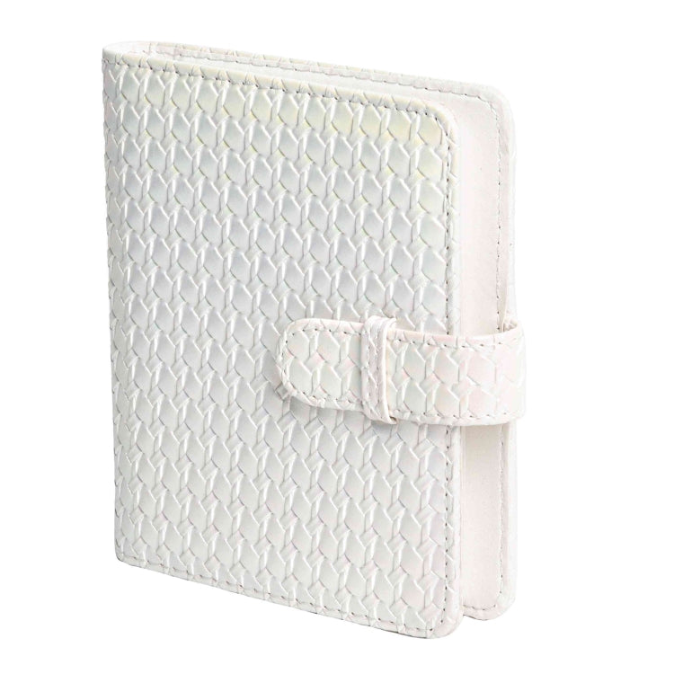 For FUJIFILM instax mini 12 Colorful Woven Leather Case Full Body Camera Bag + Photo Album with Strap (White) by bashfashion