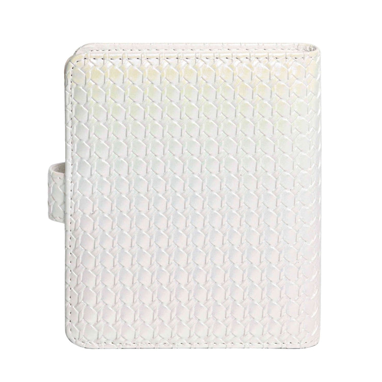 For FUJIFILM instax mini 12 Colorful Woven Leather Case Full Body Camera Bag + Photo Album with Strap (White) by bashfashion