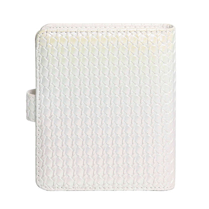 For FUJIFILM instax mini 12 Colorful Woven Leather Case Full Body Camera Bag + Photo Album with Strap (White) by bashfashion