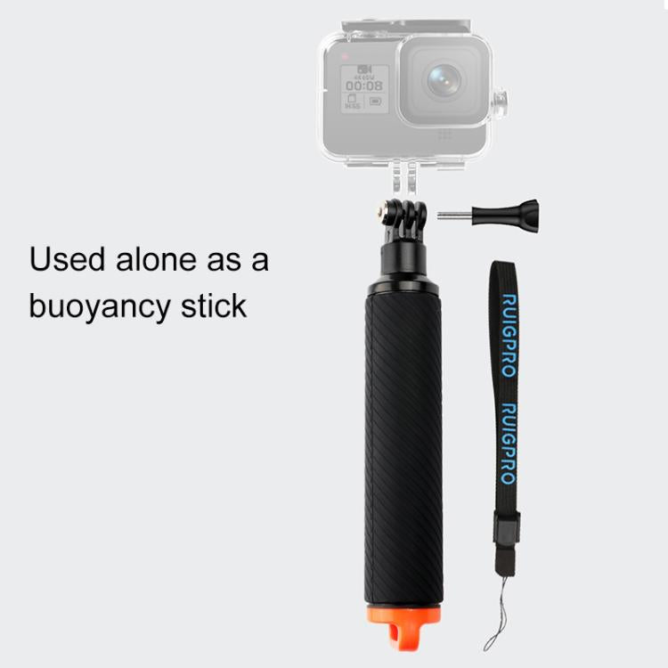 Shutter Trigger + Floating Hand Grip Diving Buoyancy Stick with Adjustable Anti-lost Strap & Screw & Wrench for GoPro HERO8 Black by RUIGPRO