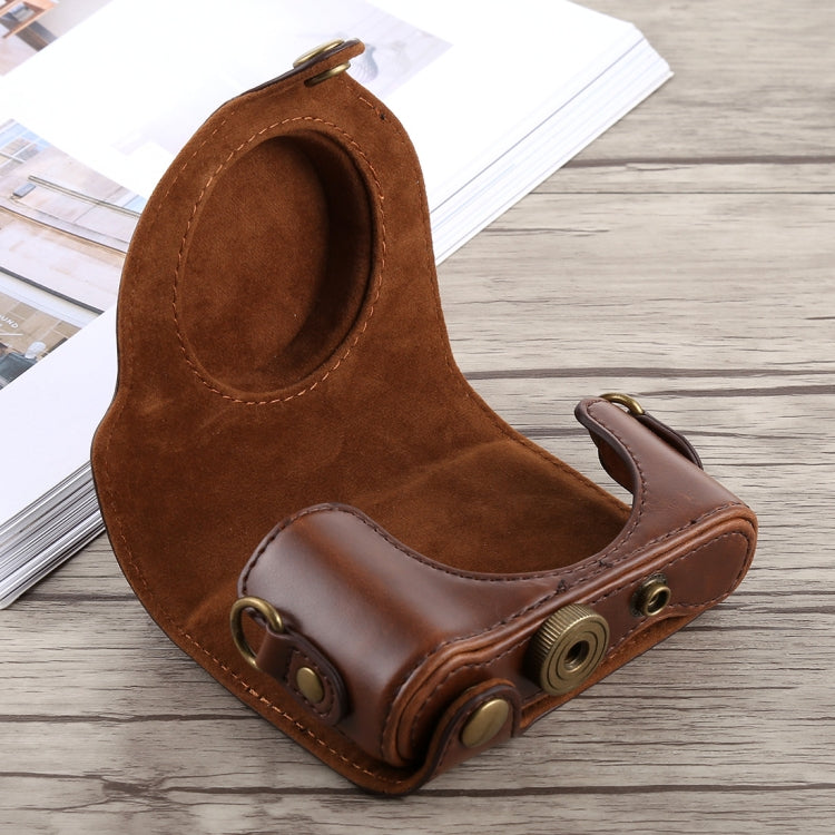 Full Body Camera PU Leather Case Bag with Strap for Sony DSC-HX90(Coffee) by bashfashion