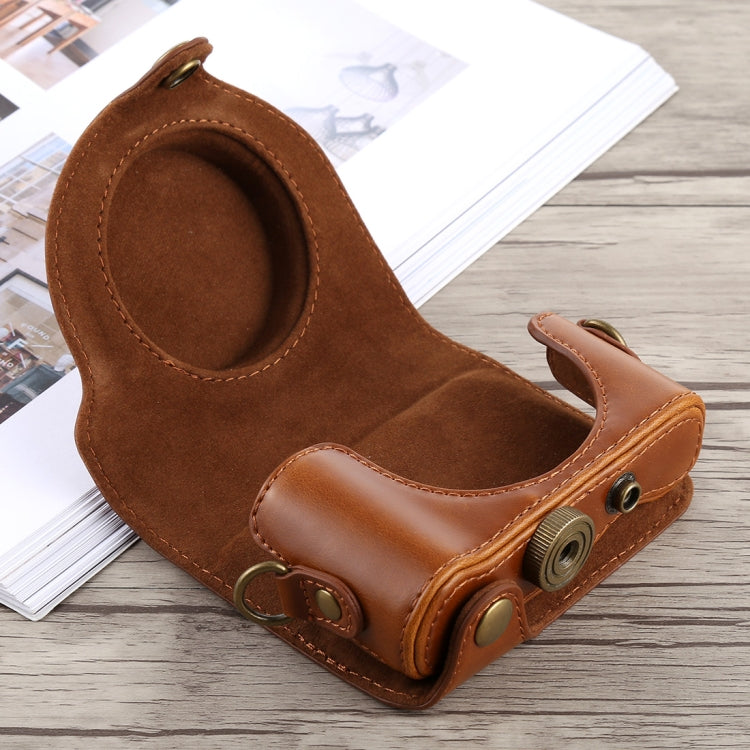 Full Body Camera PU Leather Case Bag with Strap for Sony DSC-HX90(Brown) by bashfashion