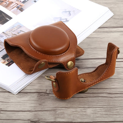 Full Body Camera PU Leather Case Bag with Strap for Sony DSC-HX90(Brown) by bashfashion