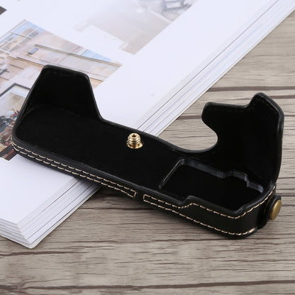 1/4 inch Thread PU Leather Camera Half Case Base for Olympus EM5 / EM5 Mark II (Black) by bashfashion