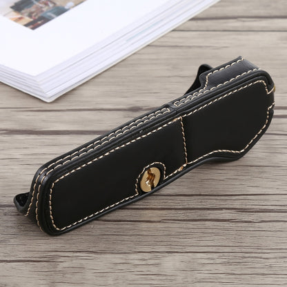 1/4 inch Thread PU Leather Camera Half Case Base for Olympus EM5 / EM5 Mark II (Black) by bashfashion