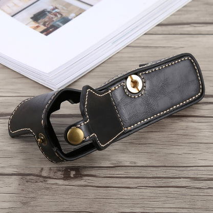 1/4 inch Thread PU Leather Camera Half Case Base for Olympus EM5 / EM5 Mark II (Black) by bashfashion
