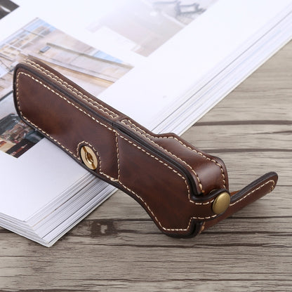1/4 inch Thread PU Leather Camera Half Case Base for Olympus EM5 / EM5 Mark II (Coffee) by bashfashion