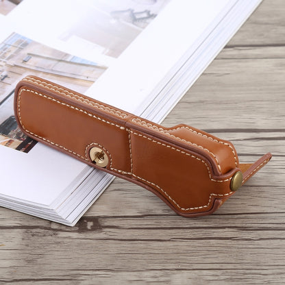 1/4 inch Thread PU Leather Camera Half Case Base for Olympus EM5 / EM5 Mark II (Brown) by bashfashion