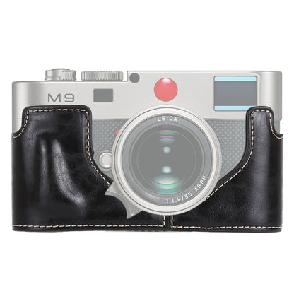 1/4 inch Thread PU Leather Camera Half Case Base for Leica M9 (Black) by bashfashion