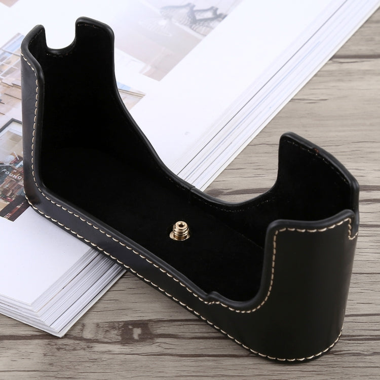 1/4 inch Thread PU Leather Camera Half Case Base for Leica M9 (Black) by bashfashion