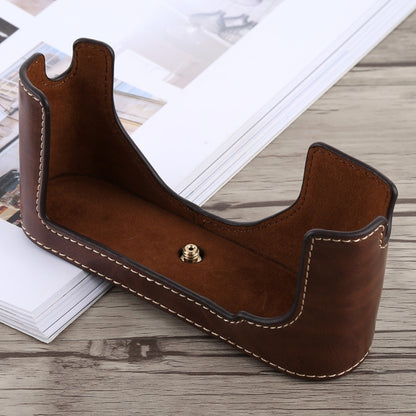 1/4 inch Thread PU Leather Camera Half Case Base for Leica M9 (Coffee) by bashfashion