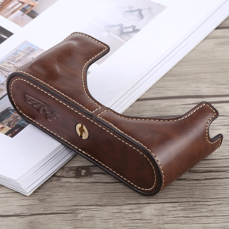 1/4 inch Thread PU Leather Camera Half Case Base for Leica M9 (Coffee) by bashfashion
