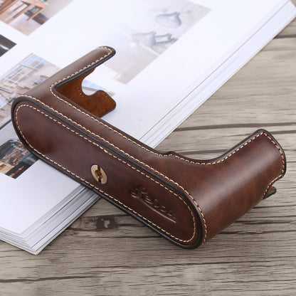 1/4 inch Thread PU Leather Camera Half Case Base for Leica M9 (Coffee) by bashfashion