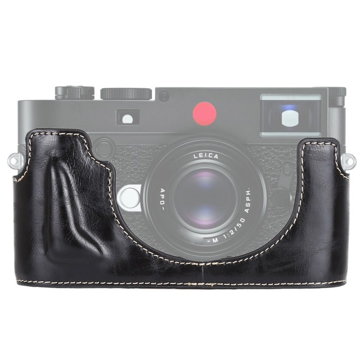 1/4 inch Thread PU Leather Camera Half Case Base for Leica M10 (Black) by bashfashion