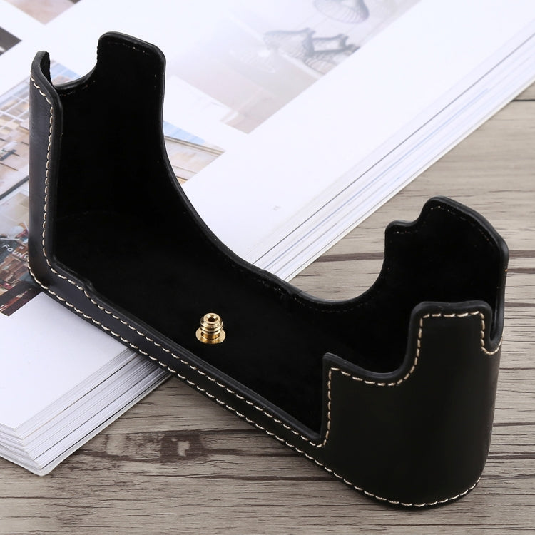 1/4 inch Thread PU Leather Camera Half Case Base for Leica M10 (Black) by bashfashion