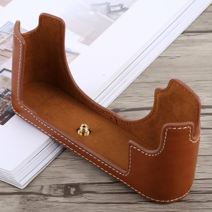 1/4 inch Thread PU Leather Camera Half Case Base for Leica M10 (Brown) by bashfashion