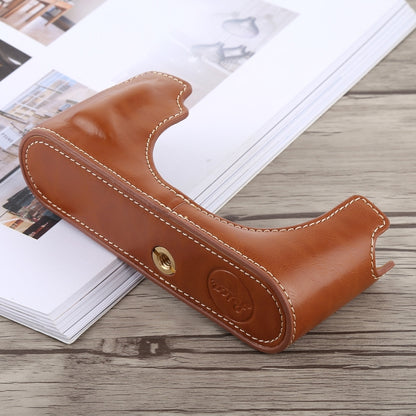 1/4 inch Thread PU Leather Camera Half Case Base for Leica M10 (Brown) by bashfashion