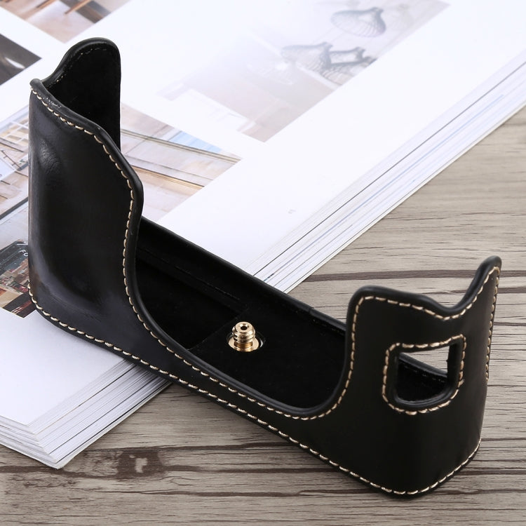 1/4 inch Thread PU Leather Camera Half Case Base for FUJIFILM X100F (Black) by bashfashion