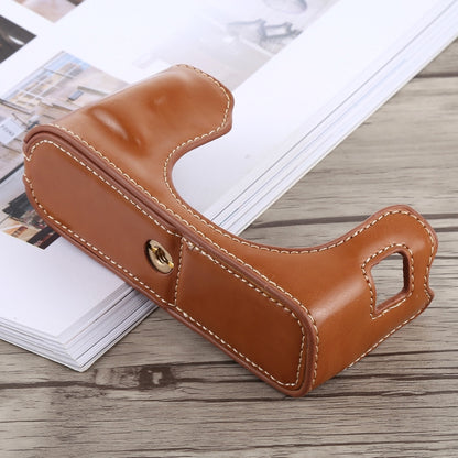 1/4 inch Thread PU Leather Camera Half Case Base for FUJIFILM X100F (Brown) by bashfashion