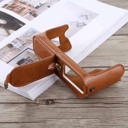 1/4 inch Thread PU Leather Camera Half Case Base for FUJIFILM X100F (Brown) by bashfashion