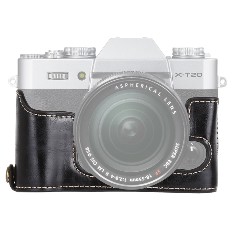 1/4 inch Thread PU Leather Camera Half Case Base for FUJIFILM X-T10 / X-T20 (Black) by bashfashion