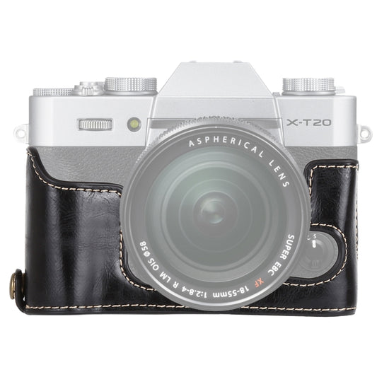 1/4 inch Thread PU Leather Camera Half Case Base for FUJIFILM X-T10 / X-T20 (Black) by bashfashion