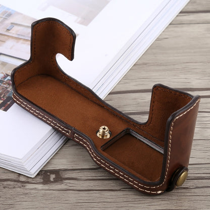 1/4 inch Thread PU Leather Camera Half Case Base for FUJIFILM X-T10 / X-T20 (Coffee) by bashfashion