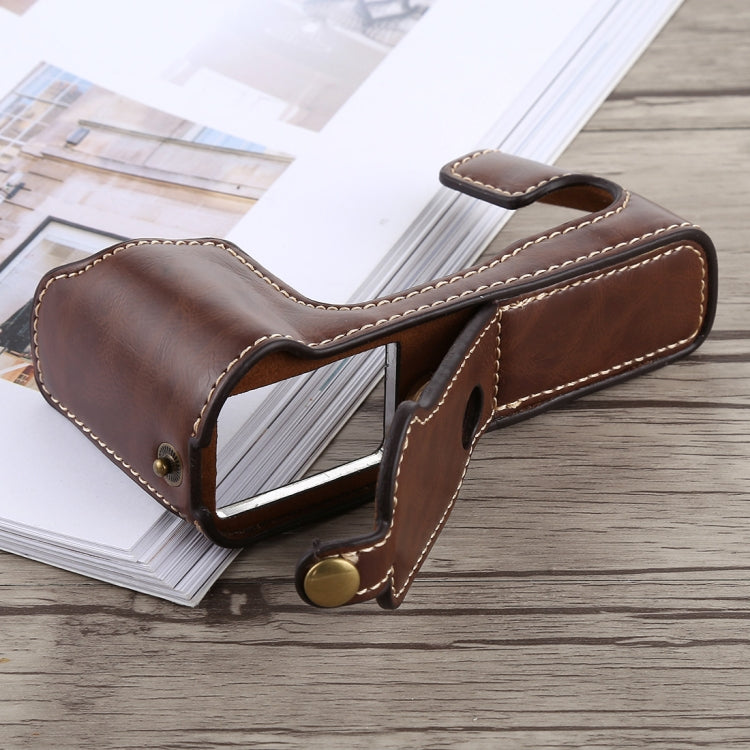 1/4 inch Thread PU Leather Camera Half Case Base for FUJIFILM X-T10 / X-T20 (Coffee) by bashfashion