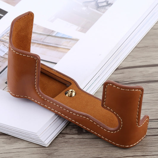 1/4 inch Thread PU Leather Camera Half Case Base for FUJIFILM X-T10 / X-T20 (Brown) by bashfashion