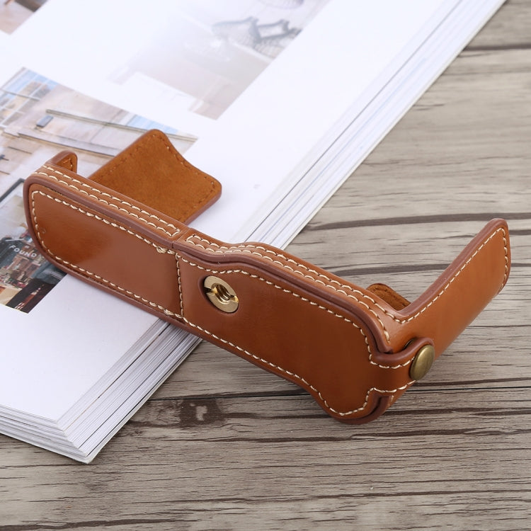 1/4 inch Thread PU Leather Camera Half Case Base for FUJIFILM X-T10 / X-T20 (Brown) by bashfashion